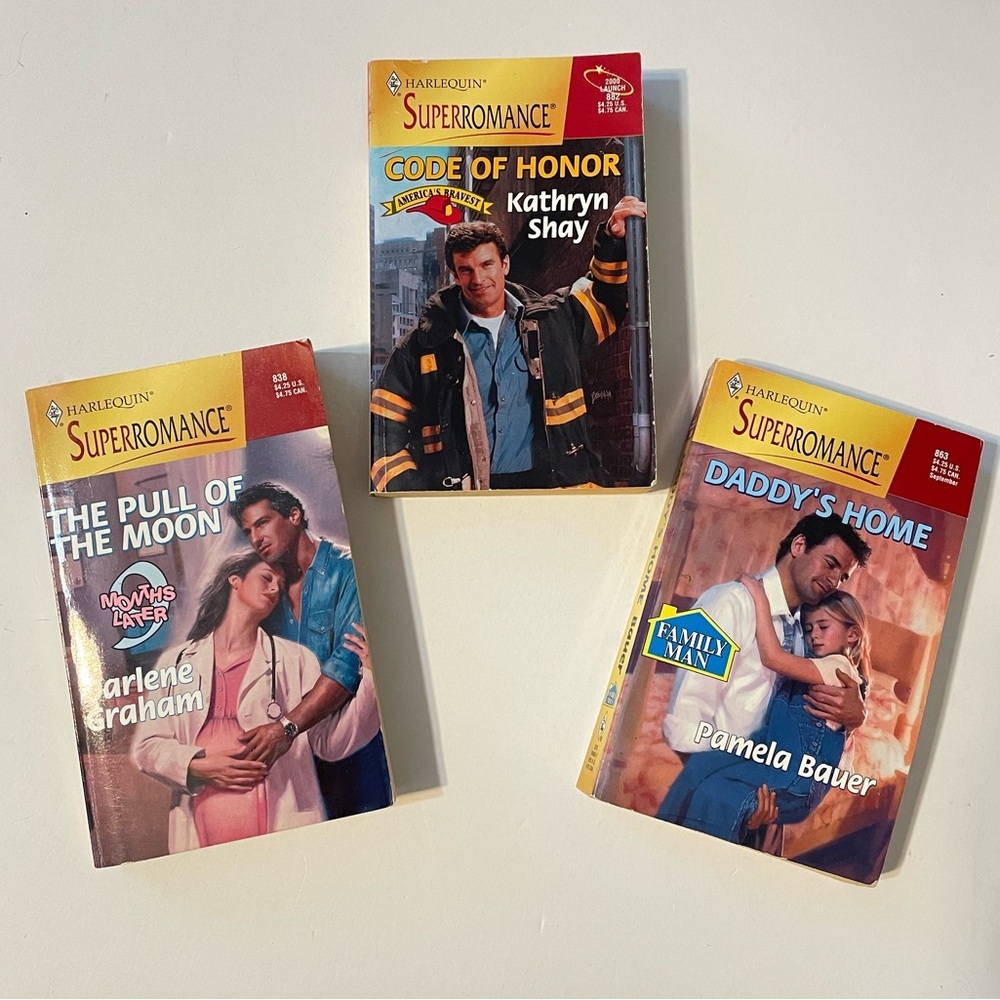 Lot 3 Harlequin Superromance Romance Novels Books